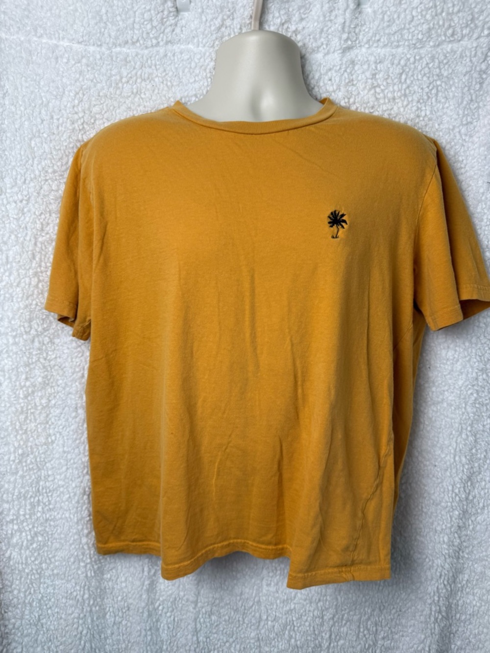 WXYZ Tropical Skull & Skate Men's Mustard Short-Sleeve Tee Sz LG